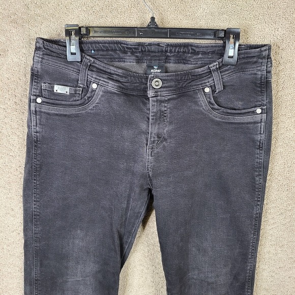Kuhl Thermik Jeans Women 12 Black Slim Mid Rise Drawstring Denim Stretch Outdoor - Picture 2 of 15